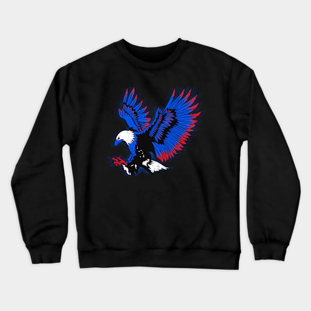 Eagle Red White and Blue Crewneck Sweatshirt by Joebarondesign